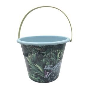 Jurassic World Jumbo Treat Bucket Dinosaurs Easter Halloween Black Blue 9"